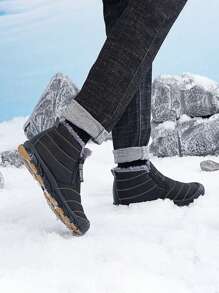 男士全地形冬季靴 - 高帮保暖内衬雪地靴，防滑抓地，适合户外行走