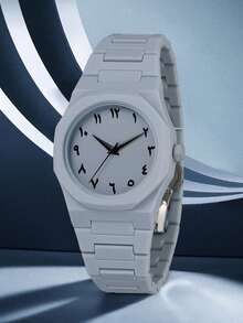 1pc Men's Fashion Casual Personalized Arabic Numeral Dial Quartz Watch, Suitable For Daily Wear Or As Holiday Gift - Multicolor - View 13