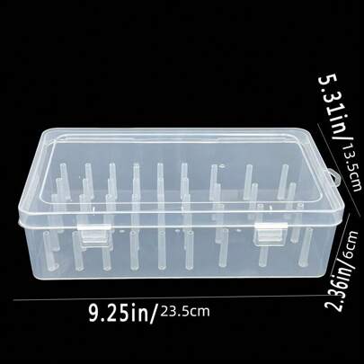 42 Spool Sewing Thread Organizer-Durable, Lockable Transparent Storage Box, Suitable For Embroidery And Quilting Accessories, Portable Sewing Tool Storage Box, Design.