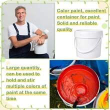 Leinuosen 8 Pcs Plastic Bucket With Handle And Lid Durable Heavy Duty Food  Bucket Pail Container For Multipurpose Storage Paint Art Crafts Projects,(1 Gallon,White)