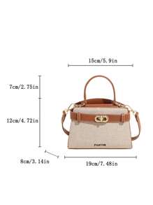 New Autumn/Winter High-End Niche Design Contrast Color Mini Metal Buckle Handbag, Shoulder Bag, Crossbody Bag