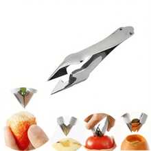 Stainless Steel Pineapple Corer, Multifunctional Fruit Strawberry Corer, Kitchen Tool For Easy Peeling And Slicing, Pineapple Corer And Slicer - 銀色 - 查看 6
