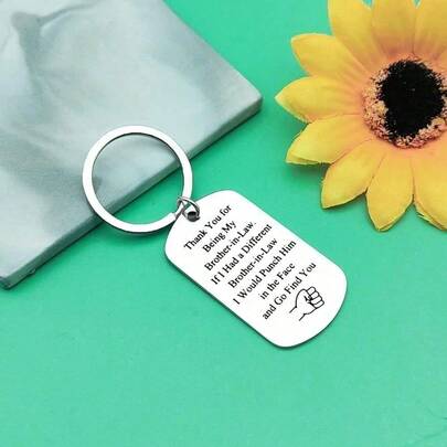 1pc Gift For Brother In Law Groom Keychain Wedding Brother In Law Gift From Brother Bride Sister Funny Wedding Anniversary Engagement Gift For Brother Anniversary Birthday Christmas Gift For Men Jewelry