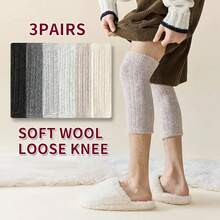 1双装 - 羊毛及膝袜冬季保暖长腿套男士保暖加厚双针保护膝盖防寒防冻适合体重176-484磅的男士 - 彩色 - 查看 6