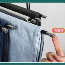 1件多功能可折叠裤架多层衣橱无缝裤子收纳架衣柜架防滑裤挂夹节省空间优质不锈钢可折叠魔术裤架 - 白色 - 查看 7