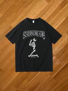 Fashion Suicideboyss G59 Shirt Suicideboy Tour Shirt Suicideboyss Merch American Hip-Hop Round Neck Casual T-Shirt Harajuku - Black - View 1