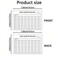 Colorful Filled Cards For Art Students - Double-Sided Matte Surface, Watercolor And Pen Designs, For Art Projects, Includes Colored Pencils, Watercolor Pens, Markers, Art Project Supplies - Black - View 2