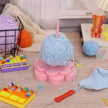 Dual Yarn Spinners Knitting Rotary Plastic Tools, Detachable Yarn Holders, Double Vertical Spinning Stand, Textile Wool Agri Flower Knitting Rotary Hand Knitting Tool 3D Printed