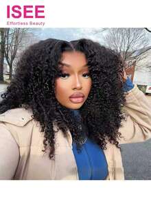 ISEE HAIR Wear & Go 7*5 高清蕾丝封口假发，无胶卷发假发，漂白结，预拔预剪蕾丝封口假发，自然发际线，180% 密度，10-16 英寸，自然色，适合初学者日常使用 - SNatural - 查看 2