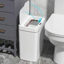 Trash Can With Smart Automatic Sensor Easy Open With Touch Home Trash Can 15 Liters - Aleatório - 查看 2