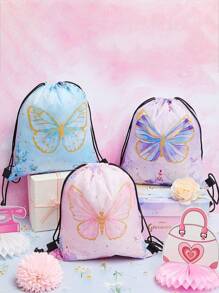 1 قطعة حقيبة سحاب بنمط فراشة جميلة، هذه الحقيبة الظهر مناسبة للاستخدام اليومي للبنات والأولاد والمراهقين، بما في ذلك الخروج والسفر والرياضة والسباحة والتنزه وغيرها من الرياضات الخارجية. مناسبة لمناسبات مختلفة مثل عيد الميلاد وعيد الشكر