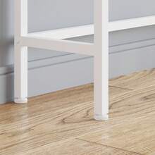 Narrow Console Table MDF Top Metal Frame Slim Small Entryway Table Thin Sofa Table Side Table Display Table For Hallway, Bedroom, Living Room, Foyer - White - View 5