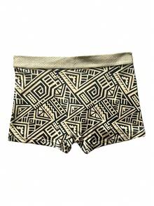 4pcs Men's Boxer Briefs; No Irritation Tag; Retro Geometric Pattern; Soft & Comfortable; Elastic Waistband; Stretchy Fit, Suitable For Daily Wear - Multicolor - View 3