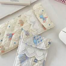 Cartoon Pattern Glasses Storage Bag Anti Pressure Sunglasses Case With Button Portable Glasses Protective Cover