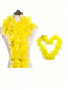 1Pc Colorful Artificial Fur Boas 6.6ft Plush Boa For Women For Dancing Wedding Party Halloween, Stage Decoration Holiday Party Headwear Accessories Clothing Accessories, Scarf Decoration, Suitable For Birthday Party, Halloween, Christmas, Horse Racing, Tea Party, New Year's Eve, Concert And Home Decor, Dance Wedding, Stage Performance, Carnival Costume And Accessories, Party Supplies, Ideal Choice For Gifts