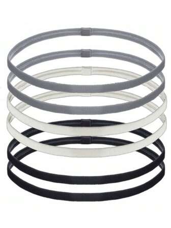3pcs Unisex Non-Slip Silicone Headbands Stretchy Sport Hairbands - Perfect For Football, Soccer, Basketball, Running, Yoga & More