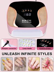 UV LED Nail Lamp, UV Nail Light For Nail Polish, Portable Nail Dryer, Portable Nail Lamp With 4 Timers , Diamond Professional Nail Lamp For Home Salon Nail Art Tools - 查看 8
