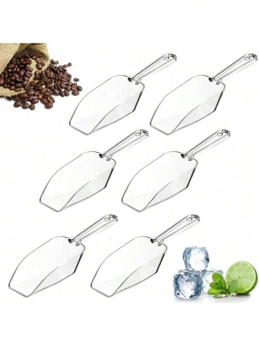 Mini Transparent Plastic Kitchen Spoon, Multifunctional Small Ice Cream Spoon, Suitable For Wedding, Candy, Dessert, Buffet, Ice Cream, Protein Powder, Coffee, Tea And Other Occasions - Clear - View 1