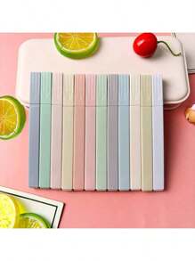 3 Stück sortierte Farben ästhetische quadratische Textmarker, Doppelspitzen Markerstifte, wasserbasiert, schnelltrocknend für Schule, Büro, Tagebuch Zubehör