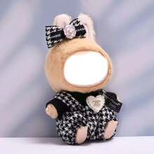 2pcs Clothes Only] 1st & 2nd Generation Doll Accessories - Heart Plaid Suspender Pants Outfit Replacement - Multicolor - View 3