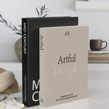 2 peças/Conjunto Livros Falsos de Papel para Decoração Doméstica, Livros Decorativos Estéticos - Livros de Mesa de Centro - Livros Decorativos Artificiais para Decoração - Decoração de Mesa de Cabeceira - Decoração de Estante de Livros