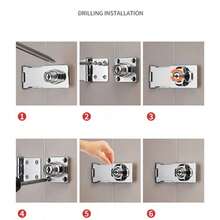 Paquete de 2 cerraduras de seguridad para cajones de puertas delanteras de 2,5 pulgadas para puertas, gabinetes, cajones, cajas de herramientas, etc. - Plateado - Ver 6