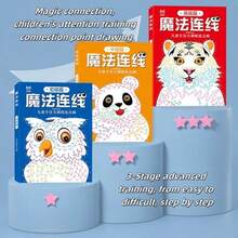 1 Książka Magia Połącz Kropki Rysowanie Liczb - Ćwiczenie Koncentracji i Kontroli nad Długopisem Gra Artystyczna Do Nauki, Rekreacji w Domu i Zabawy w Domu