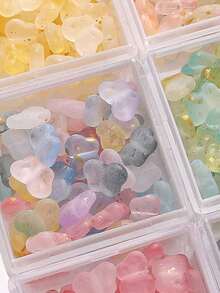 beadia Bộ hạt hoa nhỏ bằng Acrylic 10g 6x3mm trang nhã với giấy bạc vàng - Lấp lánh và mờ, nhiều màu sắc để làm đồ trang sức DIY, vòng tay & vòng cổ - bông hoa - Xem 13
