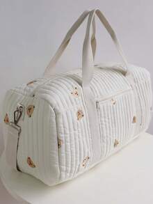 1 件米色大容量刺绣产妇医院包、单肩尿布包 - 米色 - 查看 20