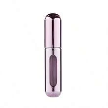 Atomizador de perfume recargable de 5ml - Envase portátil para rociar fragancias para viajes, regalos y uso en el hogar - Color rosa brillante