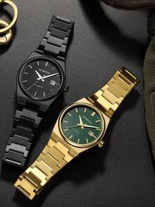 OCHSTIN Herren Goldene Uhr, Luxus Edelstahl Uhr, personalisierte vollautomatische mechanische Uhrwerk Armbanduhr, klassische Herrenuhren