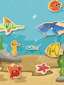 Brinquedo de Pesca Magnético de Madeira Montessori, Jogos de Reconhecimento de Vida Marinha em Desenho Animado, Material de Jogos Educacionais Interativos, Brinquedos de Pesca Magnética, Brinquedos, Brinquedos Montessori, Pesca, Brinquedos, Brinquedos para Crianças, Brinquedos Montessori, Brinquedos, Brinquedos para Crianças, Brinquedos Montessori