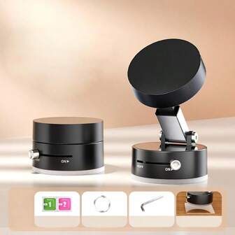 AceMagnetic 吸盘手机支架，360° 旋转免提磁性手机支架，强吸力，适用于车镜和所有光滑磁性汽车吸盘支架，2025 新款电动真空冲浪