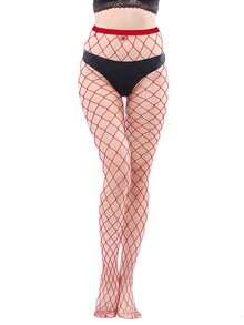 4 Peças Meia-calça Sexy Durável, Meia-calça Arrastão Vazada