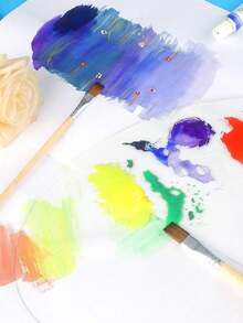 Acrylic Paint Palette With Clear Paint Pallet Paint Tray Palette, Easy Clean Non-Stick Artist Pallet For Oil Watercolor Craft DIY Art Painting Palette,Back To School - Multicolor - View 3