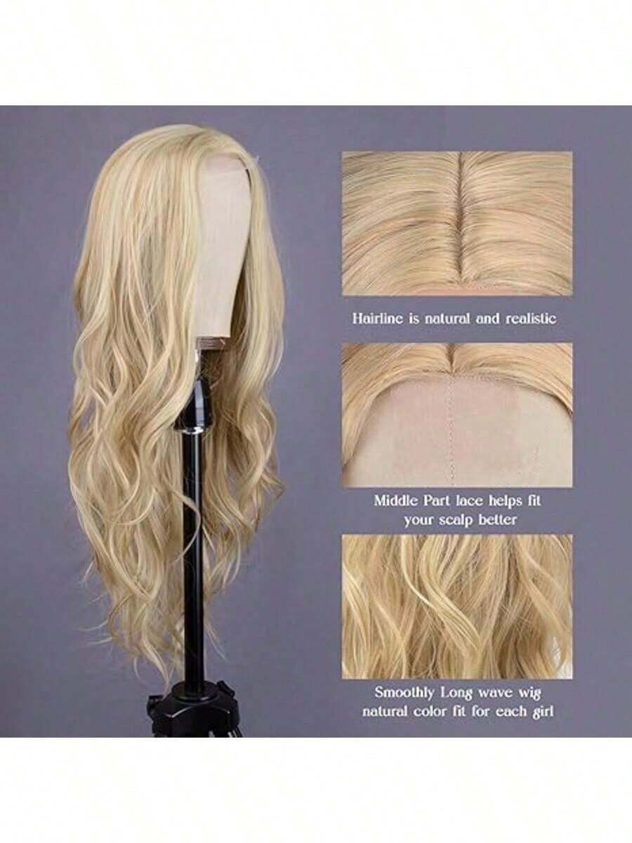 Women's Multi-Color Full Wig Natural Lace Style - 金色 - 查看 1