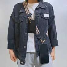 Correa de teléfono móvil cruzada con cremallera de junta universal, billetera ajustable, correa de teléfono celular para bolsos de mujer, estuche para auriculares - Marrón - Ver 6