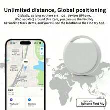 (IOS Only) Smart GPS Tracker, Wireless Anti-Lost Tracking Device For Cars, Keys, Wallets, Luggage, Backpacks, And Pets. Large Size, Replaceable Battery, Privacy Protection, Compatible With IOS. - Black - View 10