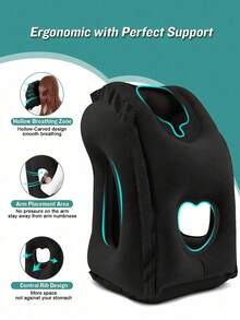 1 Gối du lịch bơm hơi cho máy bay, Gối hơi cổ để ngủ, Gối du lịch, Gối bơm hơi tựa đầu cổ di động Từ, Để tránh đau cổ và vai, Gối hỗ trợ đầu cổ và thắt lưng thoải mái, Dùng cho máy bay, ô tô, xe buýt và văn phòng - Những vật dụng cần thiết khi đi du lịch - Gối cổ ngày lễ du lịch - Nhiều màu - Xem 2