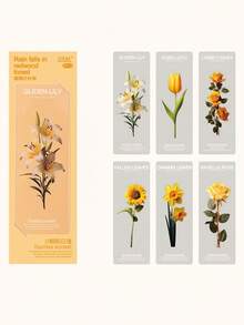 5pcs Nature Plants Bookmarks for Books Transparent Thin PET Page Marker Unique Reading Gift