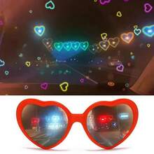 Valentine's Day Gift Heart Light Effect Glasses Valentine's Day Gift Heart-Shaped Changing To Heart Creative Glasses - 白色特效款 - 查看 2