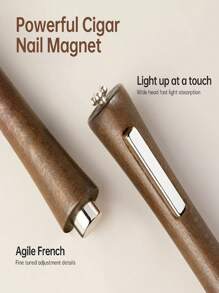 四合一猫眼凝胶美甲磁铁 + Y型银色猫眼工具套装，多功能深棕色小腰艺术设计UV凝胶抛光花朵美甲工具磁铁，方便易握，适合家庭美甲沙龙使用，可作为朋友礼物、女性礼物、万圣节用品、旅行用品、圣诞节用品。