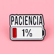 Divertido Broche de Esmalte "PACIENCIA" Alfileres de Solapa Insignias para Mochila Broche de Mujer Ropa Regalo Joyería Accesorios de Moda - NR12286 - Ver 3
