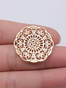 5pcs/Bag 32x32mm Hollow Flower Pattern Charms Pendant For DIY Jewelry Making DIY Earring, Necklace, Bracelet, Keychain Making Valentines - Flower Pieces - View 15