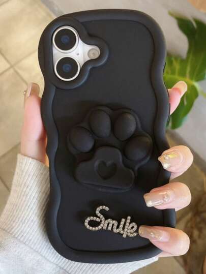 (With Lanyard) Cute Cat Paw & Macaron Phone Case + Wrist Strap, Compatible With IPhone 17 Pro Max/16 Pro Max/15 Pro Max/14 Pro Max/13 Pro Max/12 Pro Max/11 Pro Max/XS Max/7/8 Plus, OPPO, VIVO, Honor, Transsion Waterproof Shockproof Anti-Fall Scratch Resistant