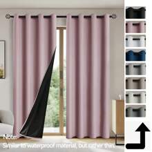 2pcs Blackout Curtains Thermal Insulated Lined Window Curtain Panels For Living Room, Bedroom, Kitchen, Bathroom, Home Decor Curtains For Living Room Room Decor Home Decor Living Room Kitchen Decor Living Room Decor Room Decor Curtains Bedroom
