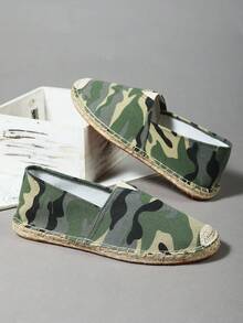 Breathable, Moisture-Wicking, Non-Slip Woven Fisherman Shoes, Linen Shoes, Casual Shoes, Canvas Shoes, Low-Top Shoes, Slip-On Loafers, Handmade Woven Retro Fitness Shoes, Loafers, Water Shoes - Unisex - Army Green - View 4