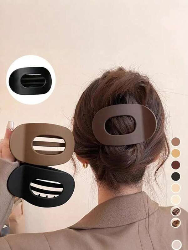 1PC/3PCS Flat Hair Claw Clips For Women, Matte Seamless Duckbill/Hair Claw, Non-Slip Comfortable Hair Clip For Thick Thin Hair, Strong Hold Updo Bun Ponytail, Casual Travel Beach Summer Hair Accessories Fall Winter For Vacation Outfits Woman