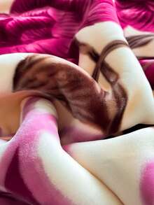 1pc Christmas Floral Pattern Blanket, Soft Double-Layer Raschel Throw Blanket, Long Plush Warm & Cozy For Bedroom, Living Room, Travel - Good Match - View 19