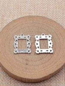 10pcs/Bag 20x15mm Retro Rectangle Photo Frame Charms Pendant For DIY Jewelry Making Accessories Jewelry Findings DIY Necklace Making DIY Keychain Making Handmade Craft - Photo Frame - View 9